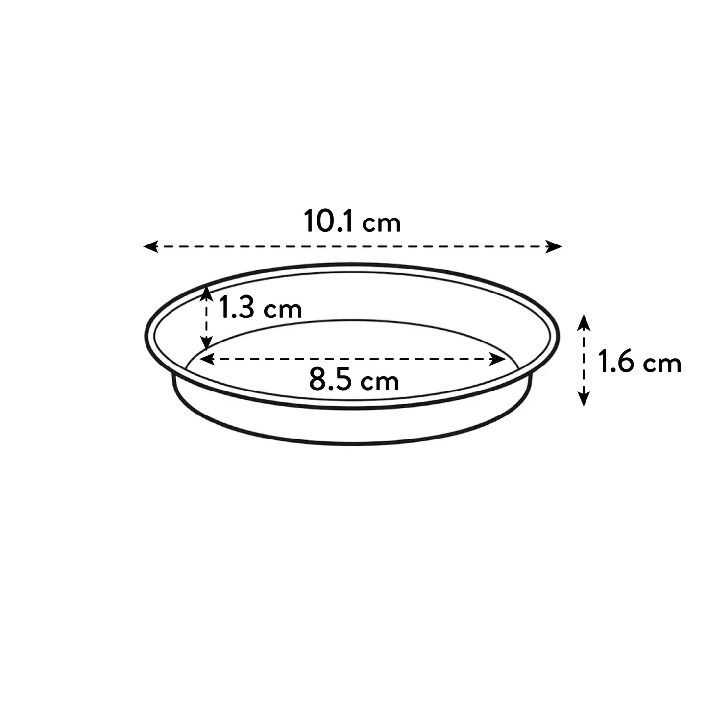 Plato Green Basics Saucer Transparente - Elho